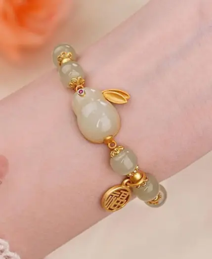 New Year Lucky Rabbit Beaded Bracelet For Women Elegant Red Beads Fu Letter Charm Bracelet Chinese Jewelry Festive Gifts 3
