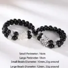 Black Obsidian Stone Bracelets Hand Accessories For Men With Real Sterling Silver Pixiu Feng Shui Crystals Jewelry Armband Heren 2