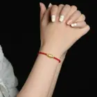 2025 New Snake Zodiac Red Rope Bracelet Fashion Brand Birth Year Hand Woven Men And Women Couple Plated Real 24K Gold Lucky Bead 4