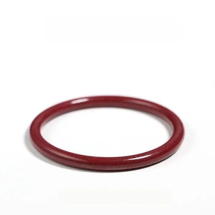 Natural Raw Cinnabar Bracelet Women's Thin Round Strip Plain Circle Bracelet 5 Natural Raw Cinnabar Bracelet Women's Thin Round Strip Plain Circle Bracelet 5