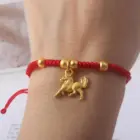 1Piece 2026 Horse Year Lucky Red Rope Bracelet Chinese Style Zodiac Horse Braided Bracelet Women Fashion Jewelry 5