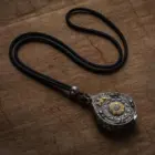 Tibetan Buddhism Lotus Pendant Necklace for Mewn Women Vintage 12 Zodiac Amulet Necklace Chinese Feng Shui Gossip Jewelry Gift 2