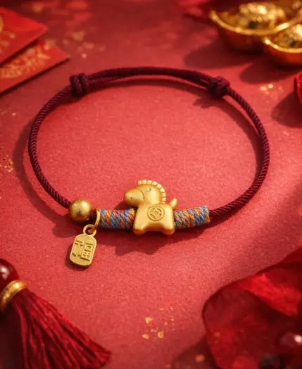 2026 Year of The Horse Hand Woven Red Thread Bracelet A Meticulously Crafted Zodiac Accessory for Good Fortune and Stylish Wear 2