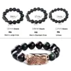 Natural Stone Men Bracelet Black Obsidian Beads With Ice Obsidian Pixiu Brave Troops Rosary Buddha Jewelry For Men And Women 3