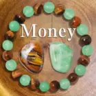 Money Attracting Bracelet, Wealth Luck Bracelet with Green Aventurine Tiger Eye 2