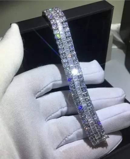 Handmade Lovers Tennis Bracelet Lab Diamond White Gold Filled Party Engagement Bracelets for Women Wedding Accessaries 1 Handmade Lovers Tennis Bracelet Lab Diamond White Gold Filled Party Engagement Bracelets for Women Wedding Accessaries 1