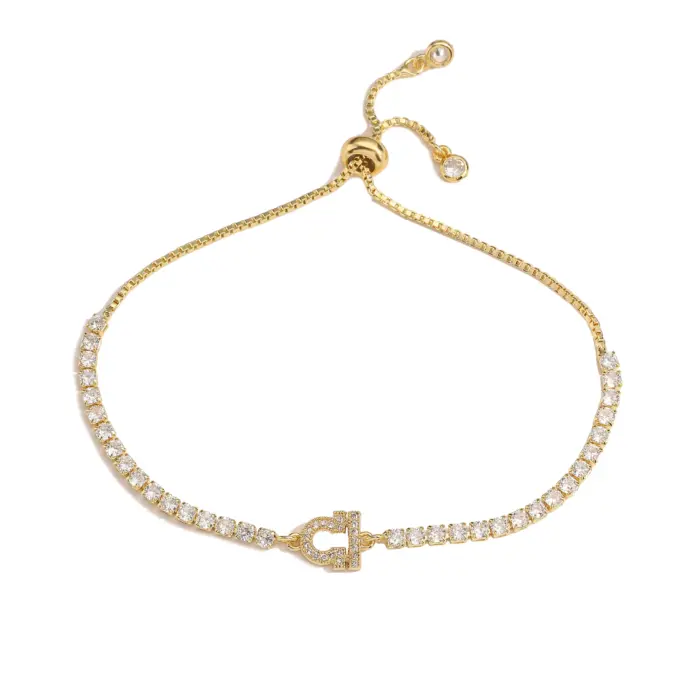 HECHENG,Constellation bracelet,Star Zodiac Sign 12 Constellation Bracelet Zircon Charm Gold Color Chain Bracelet for Women Birth 3