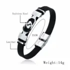 12 Constellation Stainless Steel Bracelet for Men Women's Signs of the Zodiac Bracelet black 2