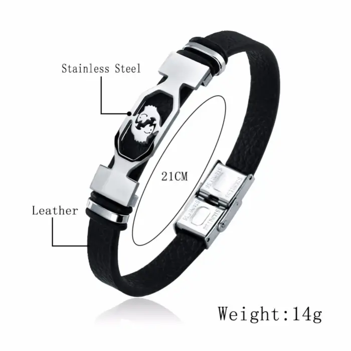 12 Constellation Stainless Steel Bracelet for Men Women's Signs of the Zodiac Bracelet black 2