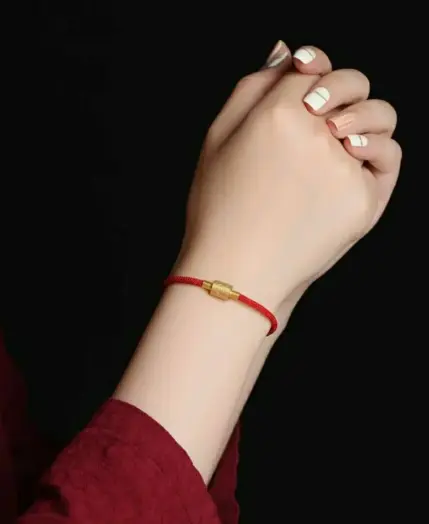 2025 New Snake Zodiac Red Rope Bracelet Fashion Brand Birth Year Hand Woven Men And Women Couple Plated Real 24K Gold Lucky Bead 1