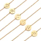 Leo 12 Zodiac Sign Constellation Charm Bracelet Gold Color Stainless Steel Hand Chains For Women Jewelry Birthday Gifts 2022 4