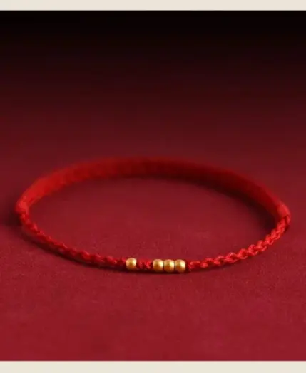 Handmade Lucky Couple Bracelets Red String Chinese Zodiac Year Charm Accessories for Love 4