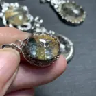 40 OVAL Natural Gold Rutilated Quartz Pendant Necklace Fine Jewelry Handmade Stones Wholesale Healing Energy Gift Lucky Jewelry 3