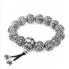 Sanskrit Six Words Engraved Buddha Bracelet OM Mala Beads Bracelets For Men And Women Mantra Prayer Buddhism Jewelry 6