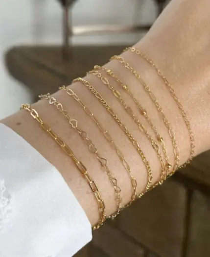Bracelets Gold Bracelets Woman Handmade Bangles Layering Bracelets Water-proof Hypoallergenic Rust-proof Jewelry for Women 1