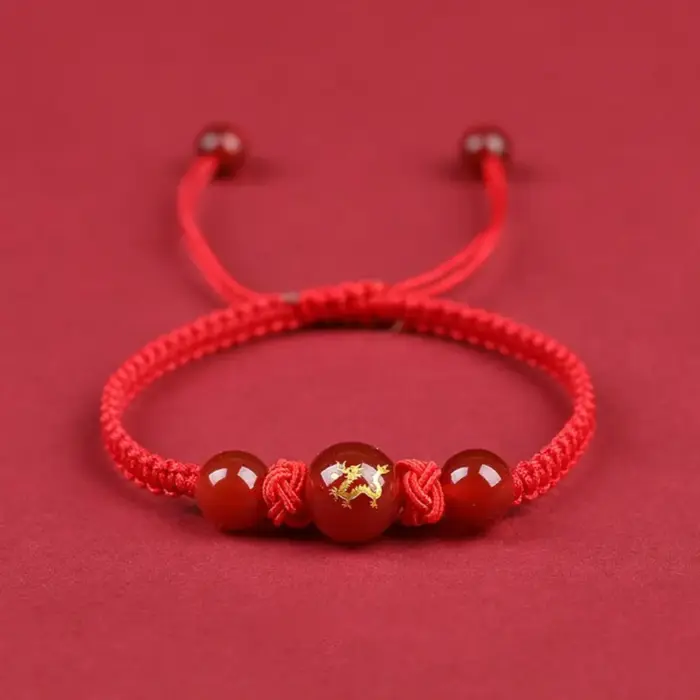 Chinese Style Dragon Bracelet 2025 Snake Dragon Year Lucky Red Rope Bracelet Xmas Near Year Gift 3