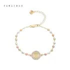 FanSibao Fashion Frontier Maria Statue Tri color Mixed Bead Bracelet Cross Design Women's Exclusive Bracelet 1