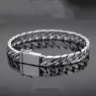 Real Solid S925 Sterling Silver Bracelet For Men Women Punk Couple Jewelry Authentic S925 Silver Bracelet Certified Jewelry 4