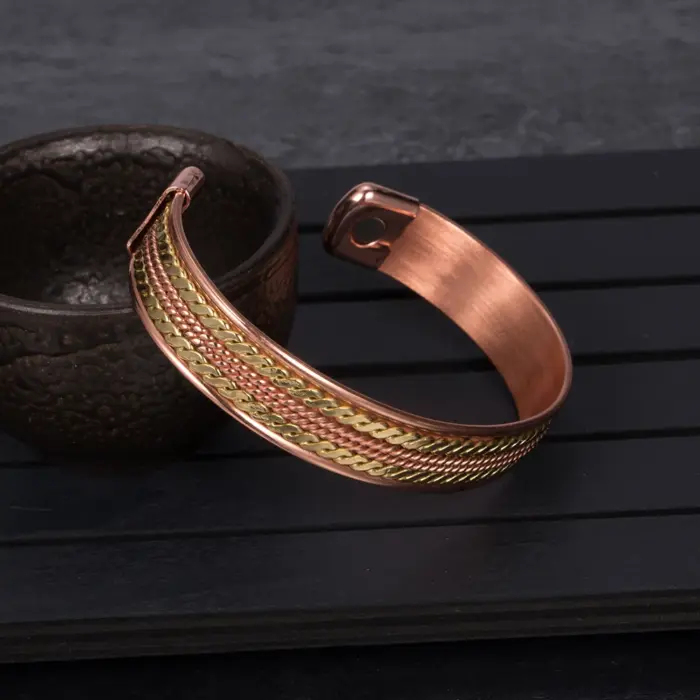 Twisted Pure Copper Bracelets Adjustable 11mm Wide Magnetic Therapy Arthritis Energy Bangles Benefits Cuff Jewelry for Women 3 Twisted Pure Copper Bracelets Adjustable 11mm Wide Magnetic Therapy Arthritis Energy Bangles Benefits Cuff Jewelry for Women 3