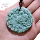 Natural Real Jade Peacock Pendant Necklace Luxury Chinese Carved Jewelry Fashion Gemstones Amulet Gift Talismans Vintage 5