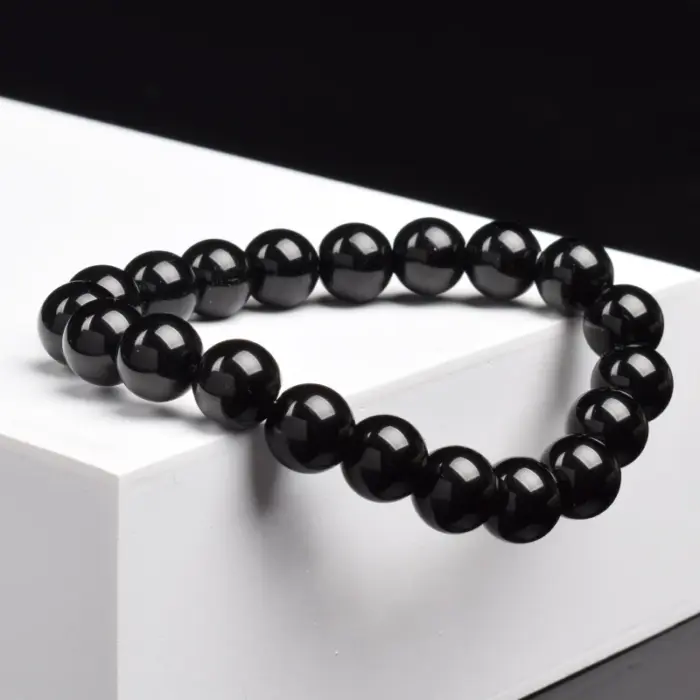 Natural Black Agates Beads Bracelet Women Men Genuine Black Onyx Natural Stone 6mm 8mm Smooth Round Beads Lucky Energy Jewelry 2 Natural Black Agates Beads Bracelet Women Men Genuine Black Onyx Natural Stone 6mm 8mm Smooth Round Beads Lucky Energy Jewelry 2