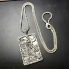 Mai Chuang/ Old China Tibet Silver Antique Handmade Domineering Zodiac Tiger Necklace Amulet Pendant Gift 3