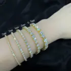 2-10mm DVVS1 Pass Diamond Test Round Cut Moissanite Tennis Bracelet White Gold Plated 925 Silver Jewelry for Women 3