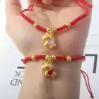 1Piece 2026 Horse Year Lucky Red Rope Bracelet Chinese Style Zodiac Horse Braided Bracelet Women Fashion Jewelry 4