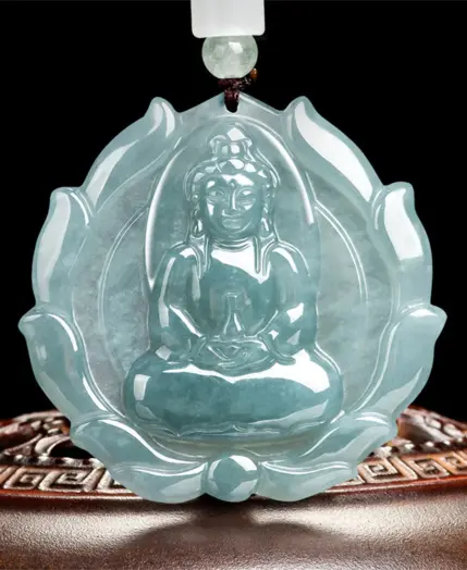 Natural Ice Green Jadeite Carved Fire GuanYin Drop Lucky Pendant Amulet Necklace Certificate Vintage Luxury Jade Gift Jewelry 1 Natural Ice Green Jadeite Carved Fire GuanYin Drop Lucky Pendant Amulet Necklace Certificate Vintage Luxury Jade Gift Jewelry 1