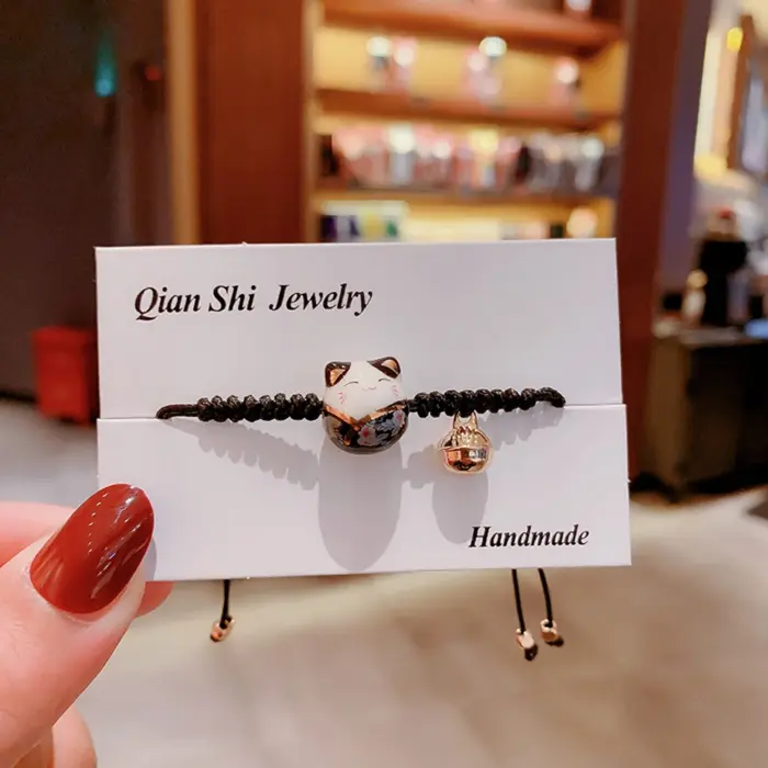 Accessories Ceramics Cat Transfer Lucky Braided Rope Temperament Red Rope Bracelet Zodiac Hand Rope Fashion Jewelry Women Gifts 4 Accessories Ceramics Cat Transfer Lucky Braided Rope Temperament Red Rope Bracelet Zodiac Hand Rope Fashion Jewelry Women Gifts 4
