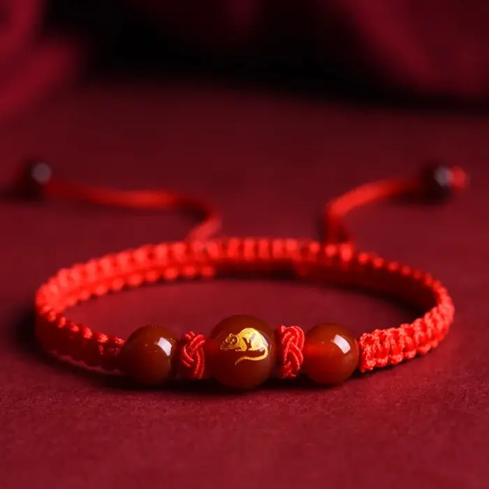 Good Luck 12 Constellation Zodiac Sign Braided Animal Couples Bracelet for Men Women Red Rope Bracelet New Year Jewelry Gift 1