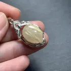 40 OVAL Natural Gold Rutilated Quartz Pendant Necklace Fine Jewelry Handmade Stones Wholesale Healing Energy Gift Lucky Jewelry 6