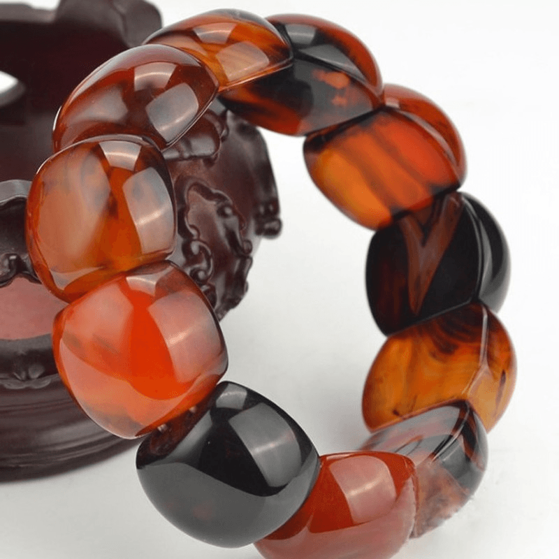 Natural Silk Wrapped Agate Bracelet Men's and Women's National Style Versatile Hand String Jewelry